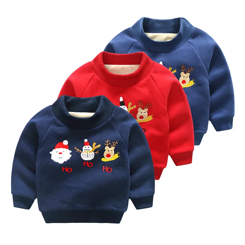 Модный Зимний Детский свитер для мальчиков и девочек с рождественским