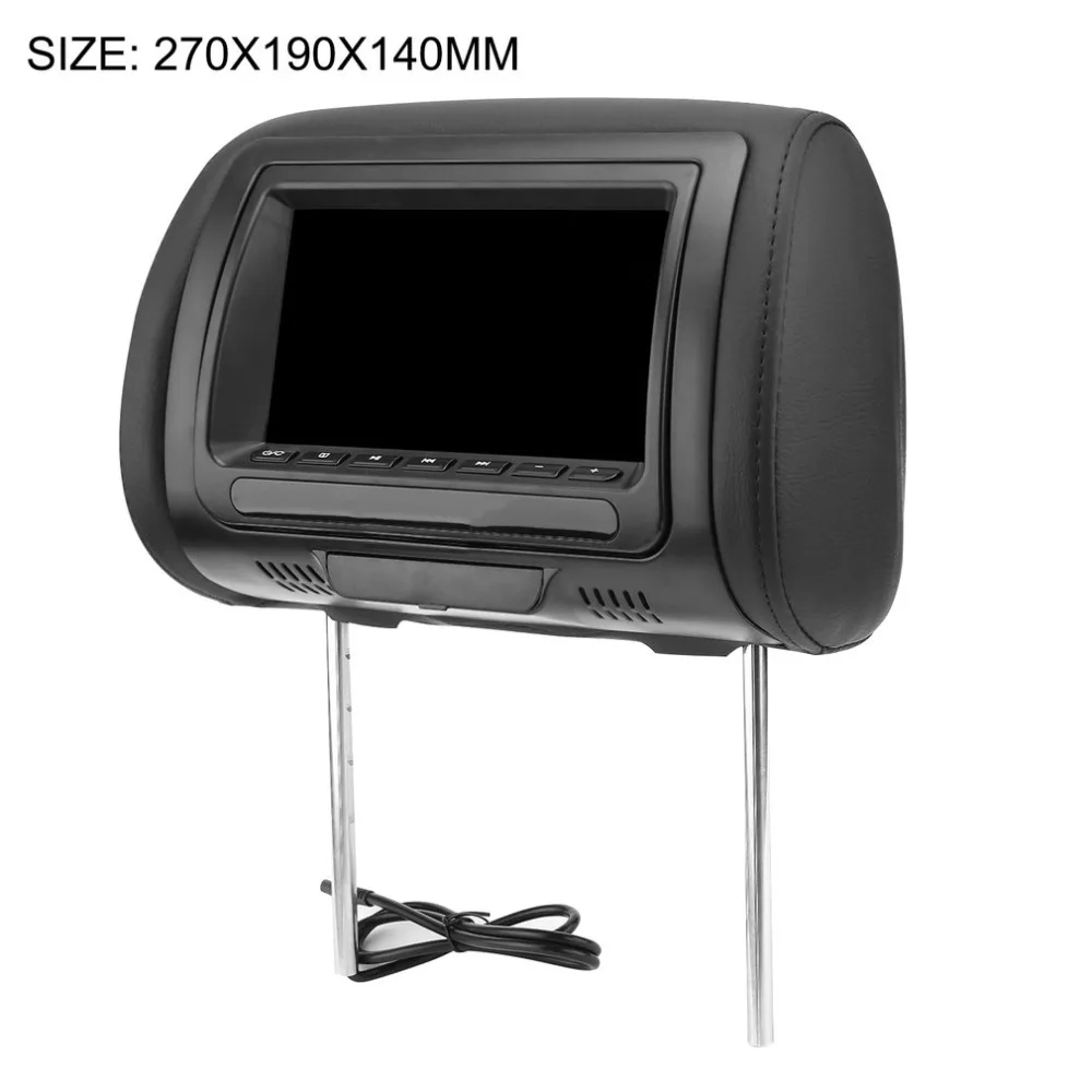 7 дюймовый черный Автомобильный DVD/USB/HDMI подголовник мониторы с ИК передатчиком
