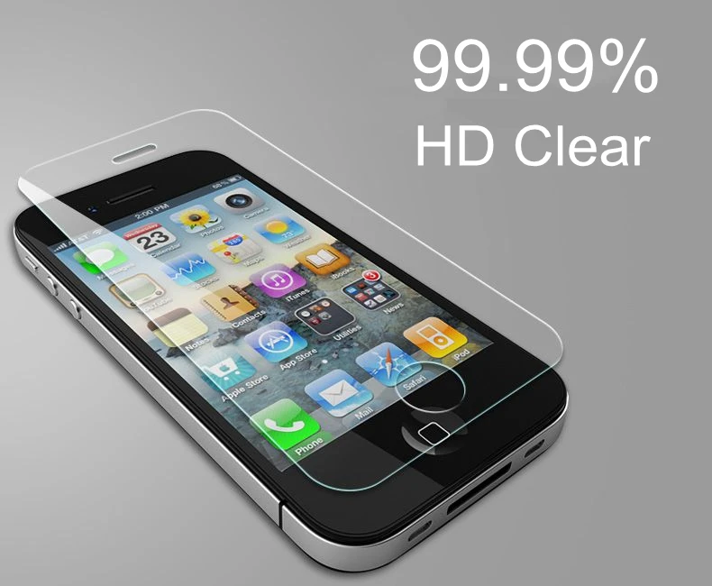 Закаленное стекло премиум класса для iPhone 4 прозрачная Взрывозащищенная защита