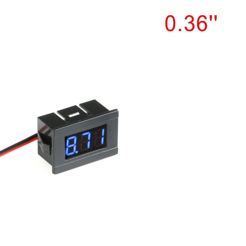 0.36in Blue 0,36 ''/0,56 дюймовый цифровой вольтметр постоянного тока 4,5 в до 30V 2-проводной Мини светодиодный Дисплей Напряжение измерительный прибор для тестирования автомобиля Мотоциклетные батареи автомобиля - Цвет: 0.36in Blue