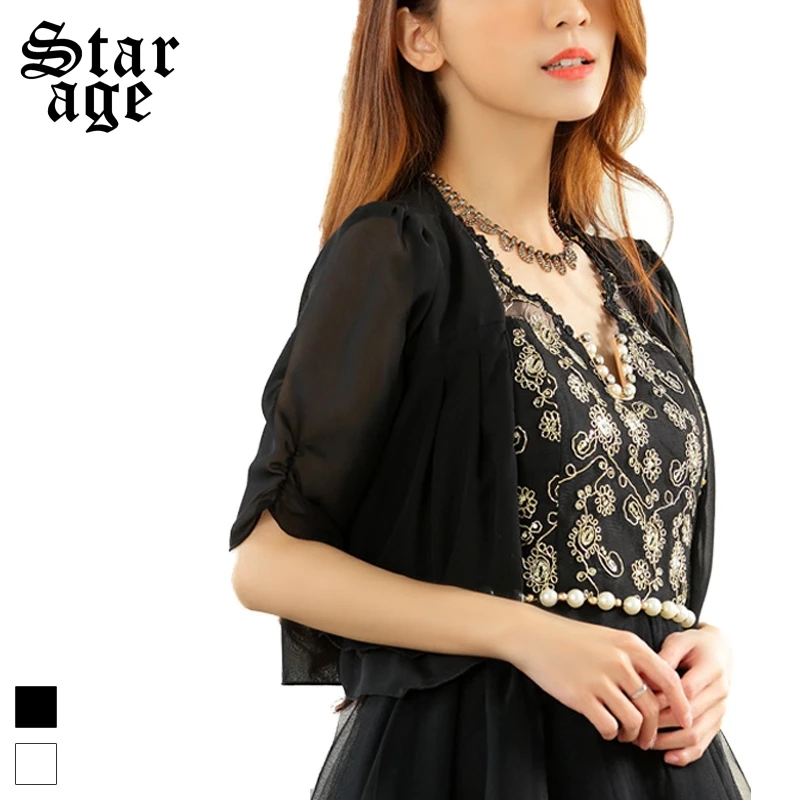 M XXXL женская шифоновая куртка с оборками пальто женские топы коротким рукавом