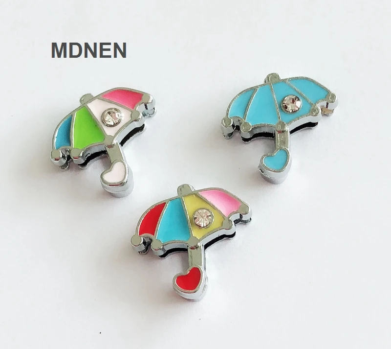 Free Shipping 20PCS 8MM Mixed Color Enamel Umbrella Slide Charms Letters Fit 8mm Wristbands Belts | Украшения и аксессуары