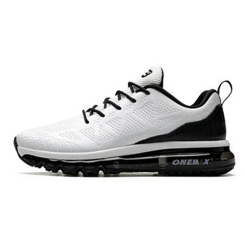 White Black-1118D ONEMIX, мужские кроссовки для женщин, красивые, Zapatillas, спортивные кроссовки, черные, спортивные, с воздушной подушкой, уличные, для бега, ходьбы, кроссовки - Цвет: White Black-1118D