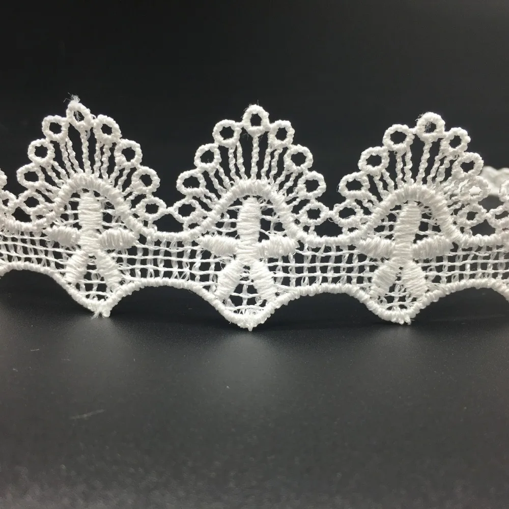 2017 Водорастворимая белая Цветочная Кружевная аппликация в венецианском стиле 15