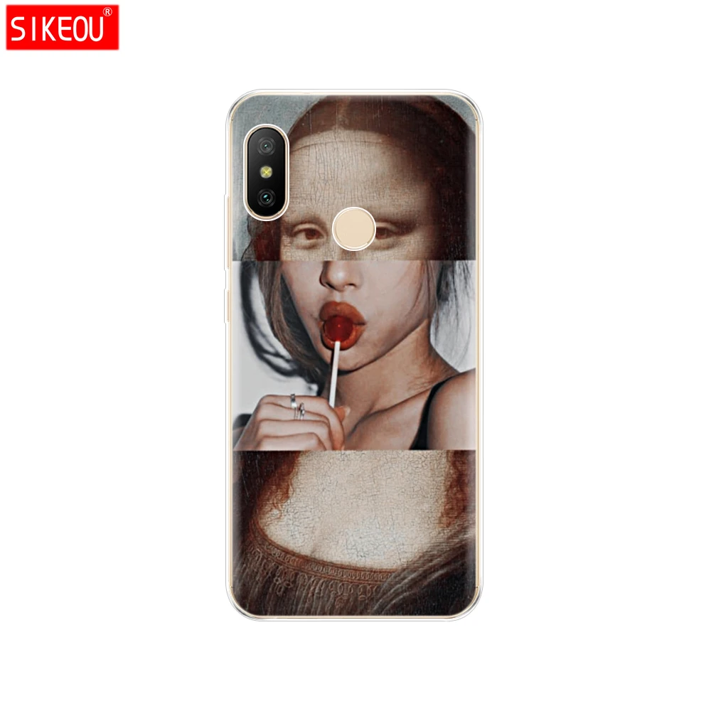 12100 Силиконовый чехол для Xiaomi mi A2 LITE, чехол с полной защитой, мягкая задняя крышка из ТПУ, чехол для телефона s для Xio mi A2 LITE, бампер, чехол с котом - Цвет: 12100