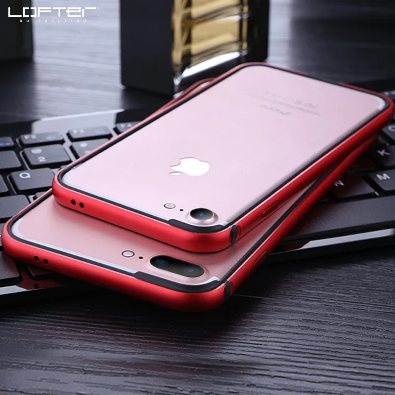 Китайский красный Ультратонкий алюминиевый бампер для iPhone 7 8 7 8 Plus тонкий металлический каркас чехол для телефона силиконовый чехол Coque Capinha Funda
