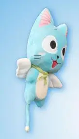 40cm 30-58 см аниме Сказочный хвост Счастливые плюшевые игрушки Kawaii счастливый синий Кот Мягкие игрушки игрушка, фигурка куклы для детей Подарки мягкая игрушка для девочек - Цвет: 40cm