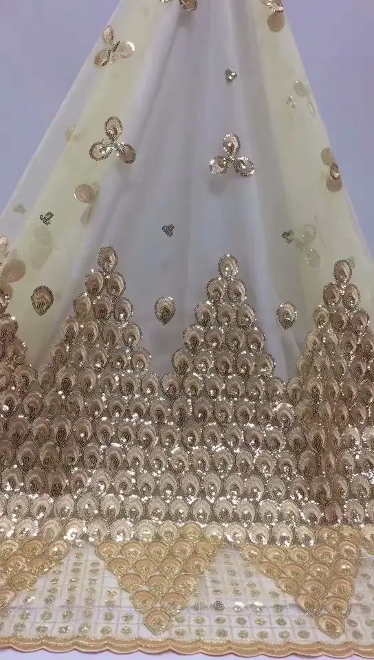 Кружевная ткань с блестками в африканском стиле обертка нигерийском высокого