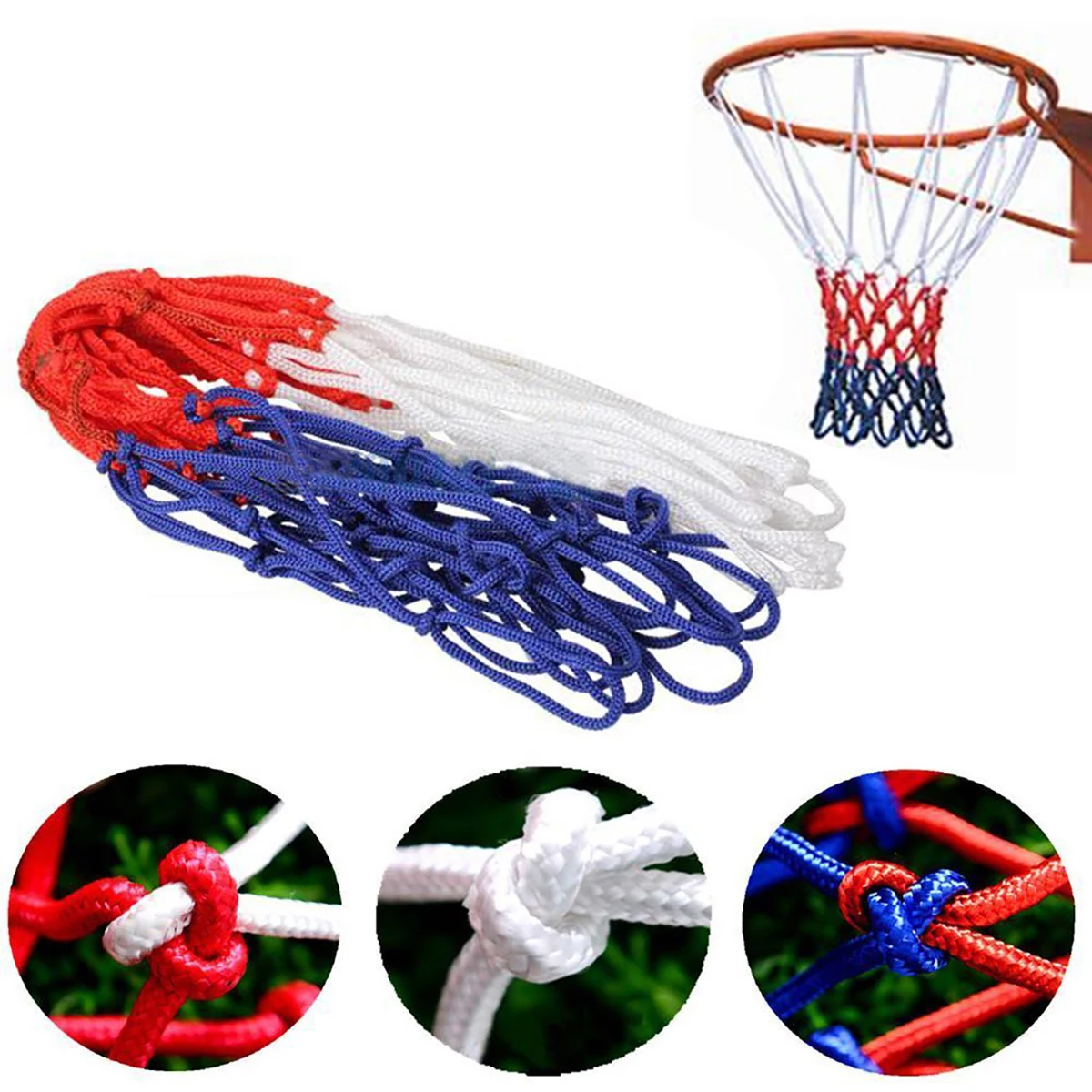 

MAYITR Standard Nylon Basketball Net Thread Goal Hoop Mesh Outdoor Hanging Rim Backboard Basketball Match Training