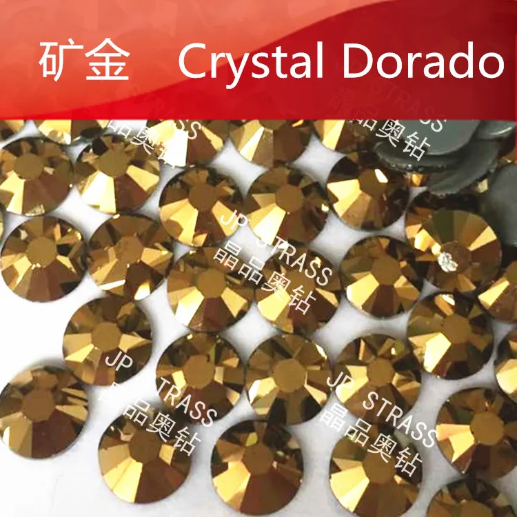 Стразы горячей фиксации свободный плоский задний кристалл Золотой Гематит цвет