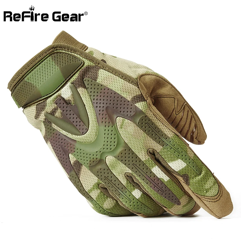 ReFire gear камуфляжные тактические армейские перчатки мужские спецназ военная