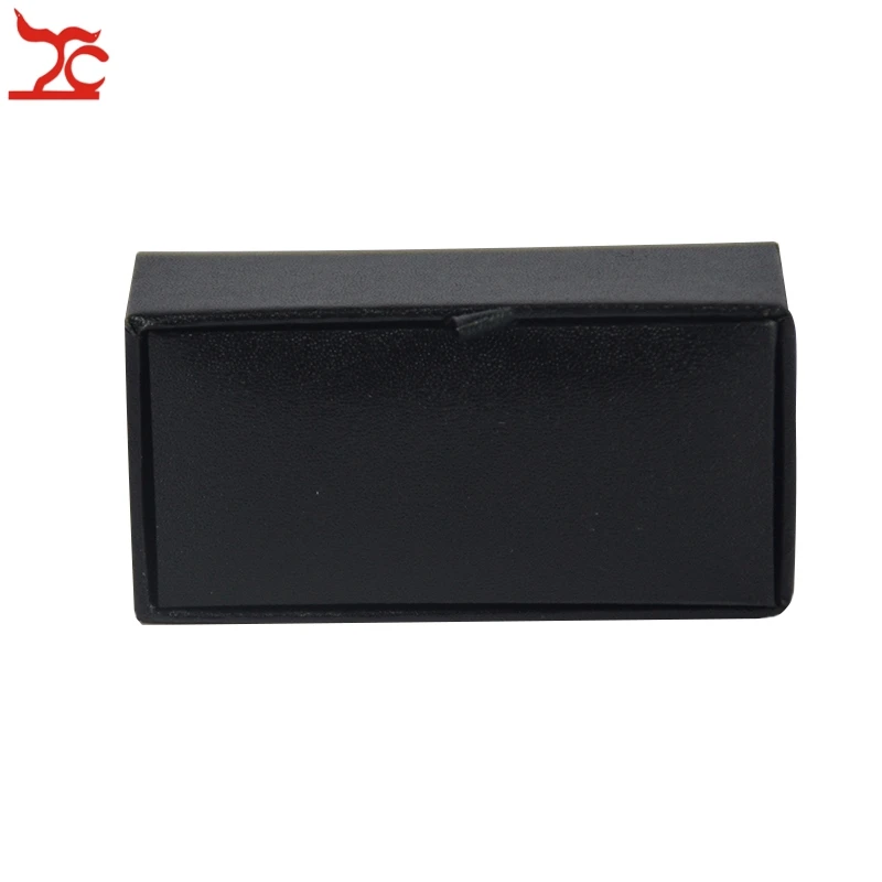 Качественная мужская упаковка для запонок шкатулка черные кожаные запонки