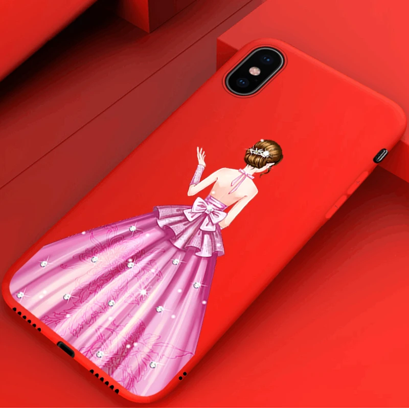Женский чехол EiiMoo для iPhone 8 7 6s 6 Plus силиконовый мягкий чехол-накладка X XR XS Max