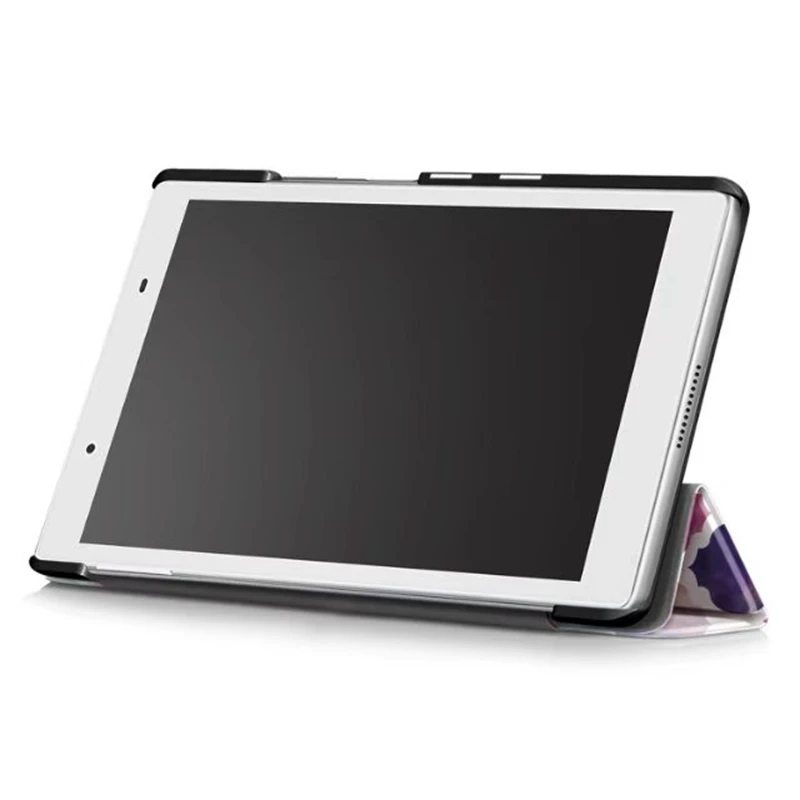 Кожаный чехол для lenovo Tab 4 TAB4 8 TB-8504F/N чехол с принтом из искусственной кожи, красивый чехол-подставка, Чехол+ пленка+ стилус