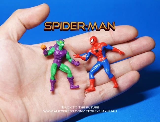 Фигурка героя из мультфильма Disney Марвел Мстители паук Man Green goblin 2 шт./компл. 5 см