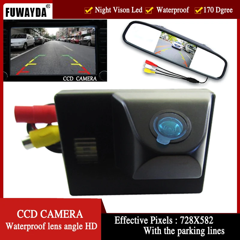 FUWAYDA 4 3 &quotTFT LCD авто зеркало заднего вида монитор + ночное видение автомобиля
