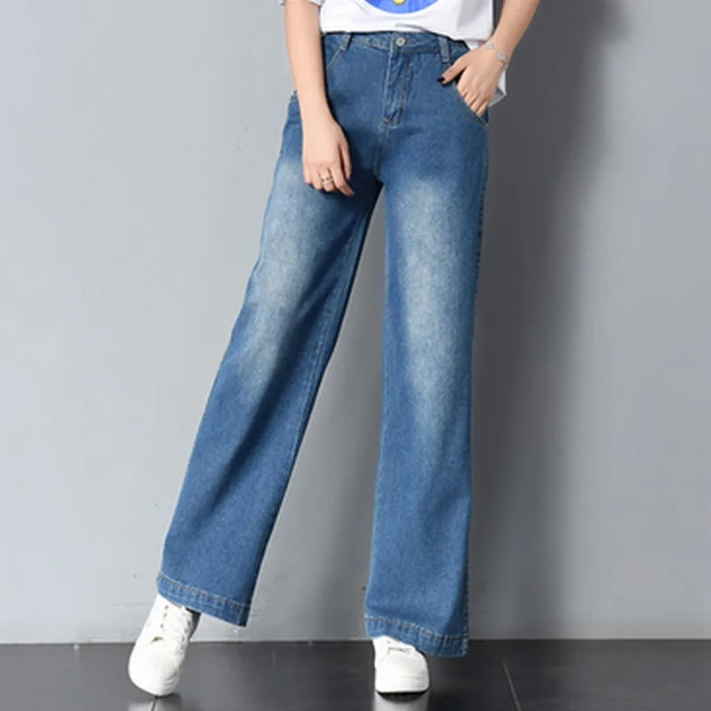 PLAMTEE/корейские джинсы с высокой талией женские Джинсы бойфренда свободные