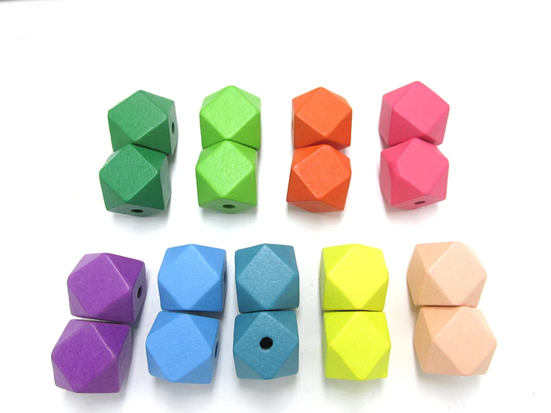 Бесплатная Доставка! Хит продаж 2016 пастельные геометрические деревянные бусины