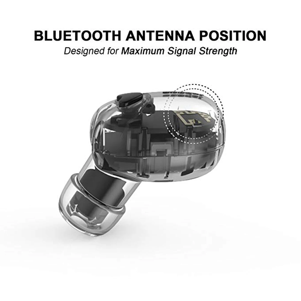 Bluetooth 5,0 True Беспроводной наушники с Портативный зарядный Чехол-Jabees Beebud Bluetooth спортивные наушники с микрофоном-In-Ear стер