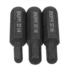 Набор ударных отверток BROPPE 3 шт., шестигранные биты 8 мм с шестигранным хвостовиком 36 мм, биты с шестигранной отверткой, S2