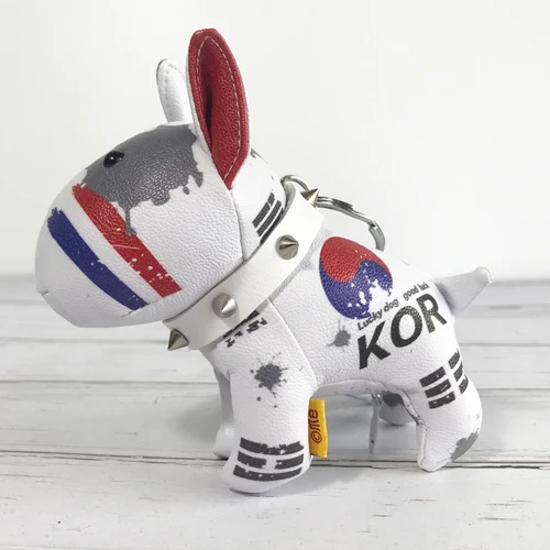 korea Супер милый Бульдог Брелок Сумочка Очаровательная декроативная подвеска животное кожа собака милая сумка кукла-подвеска - Цвет: korea
