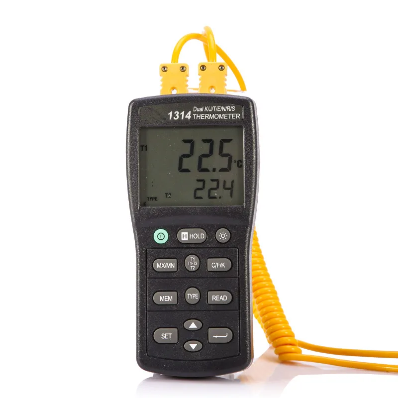 

Новый оригинальный Высокоточный цифровой двухканальный Входной термометр K.J.T.E.R.S.N. Многоканальный термометр