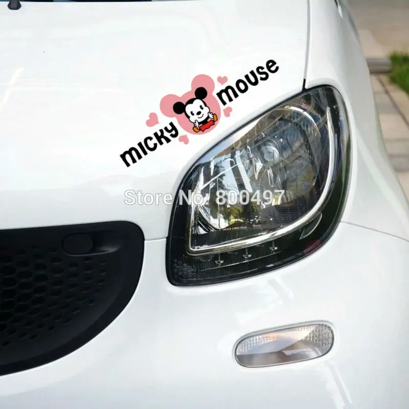 Новый Дизайн забавные Микки Мышь Творческий авто наклейка мультфильм автомобиль