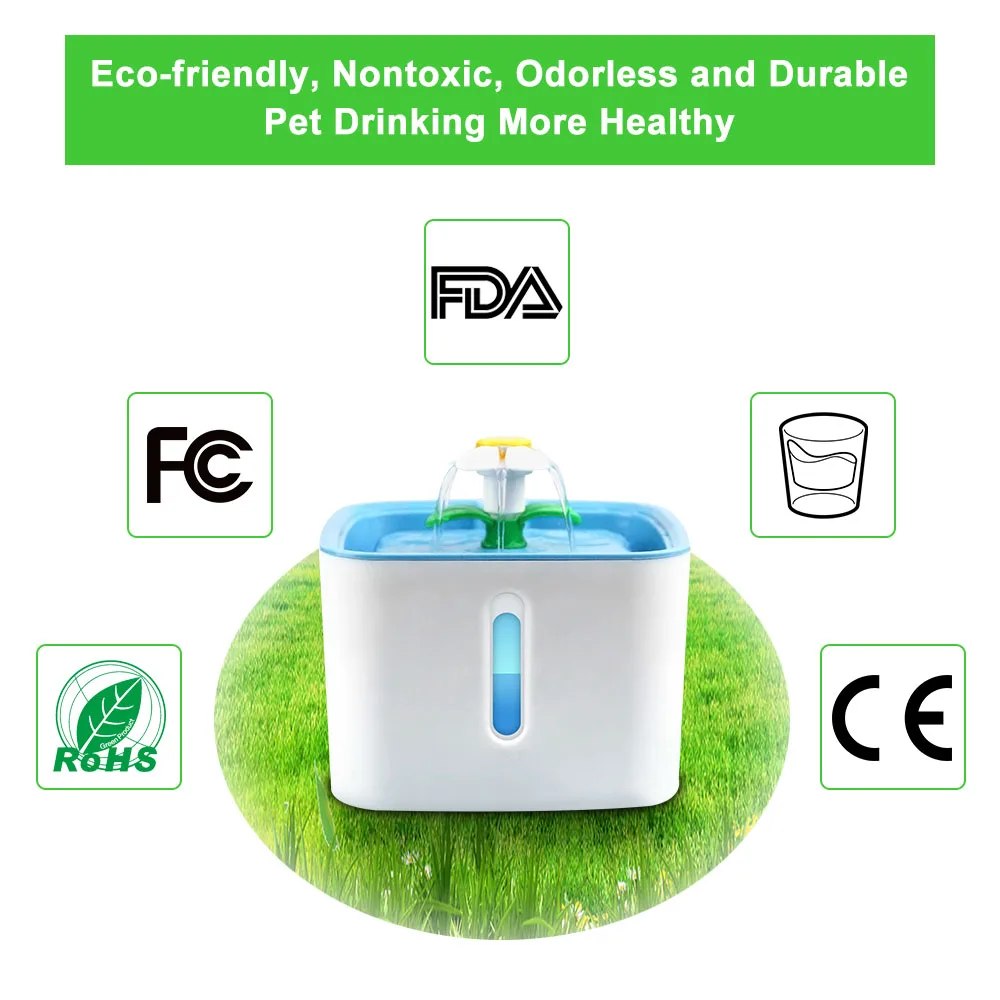 Автоматический дозатор воды для домашних животных бесшумная поилка кошек и