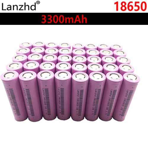 40PCS 3300MAh 18650 18650 40 шт литий-ионная литиевая батарея 30a 3300mAh батареи Li ion 3,7 v литиевая батарея 18650VTC7 батареи оптом - Цвет: 40PCS 3300MAh 18650