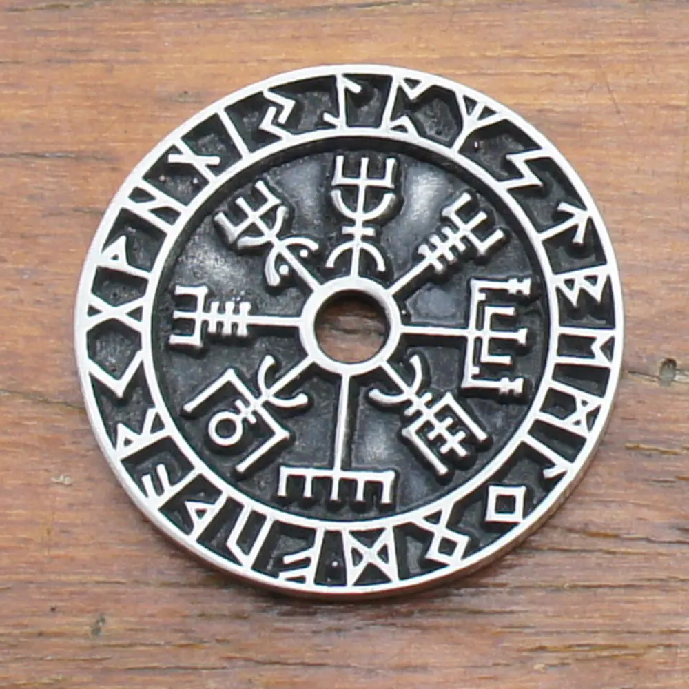 DASHI винтажный Valknut языческий амулет Vegvisir Viking воск шнур скандинавский норвежский