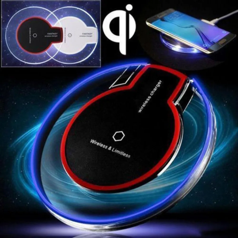 Qi Беспроводное зарядное устройство для Samsung Galaxy S9 S8 ультра-тонкий беспроводной