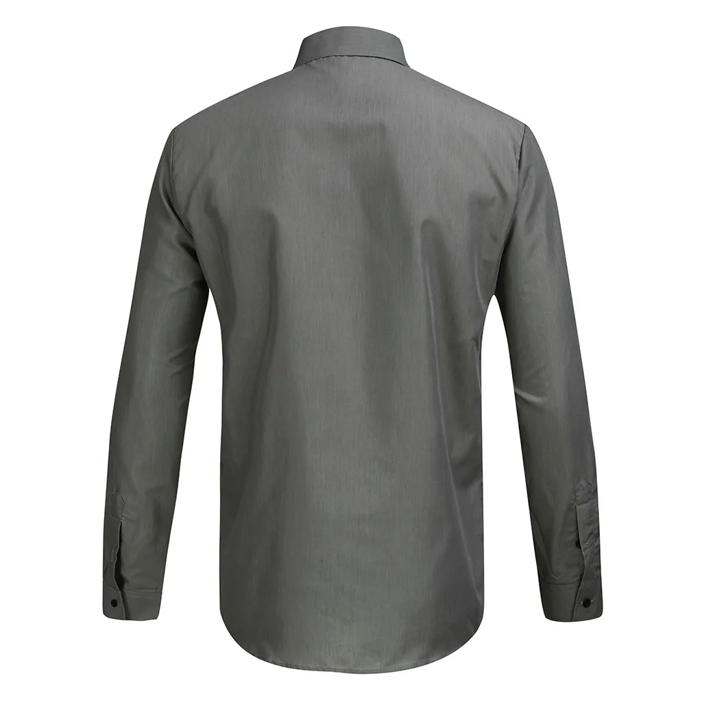 2019 летняя гавайская рубашка Мужская мода Повседневная приталенная с длинными