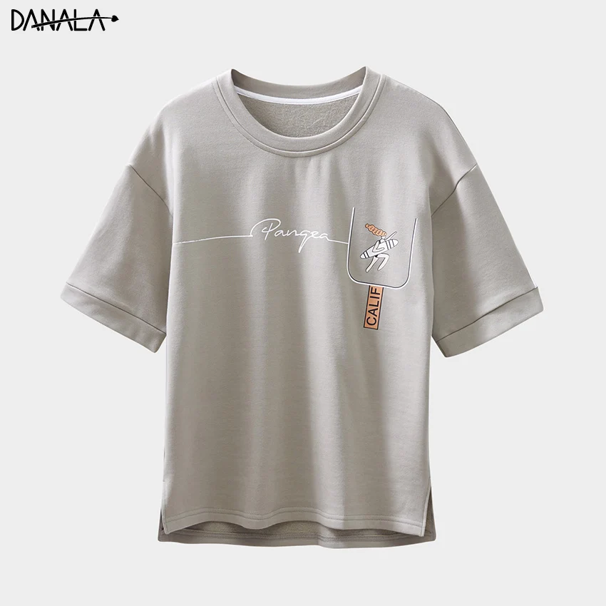 DANALA 100% хлопок повседневные наборы пижам женская летняя одежда для сна с коротким