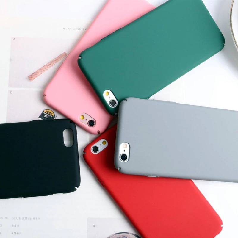 Для capas iphone 6 s чехол жесткий пластик полная защита чехлы для 7 8 plus 5 5S se |