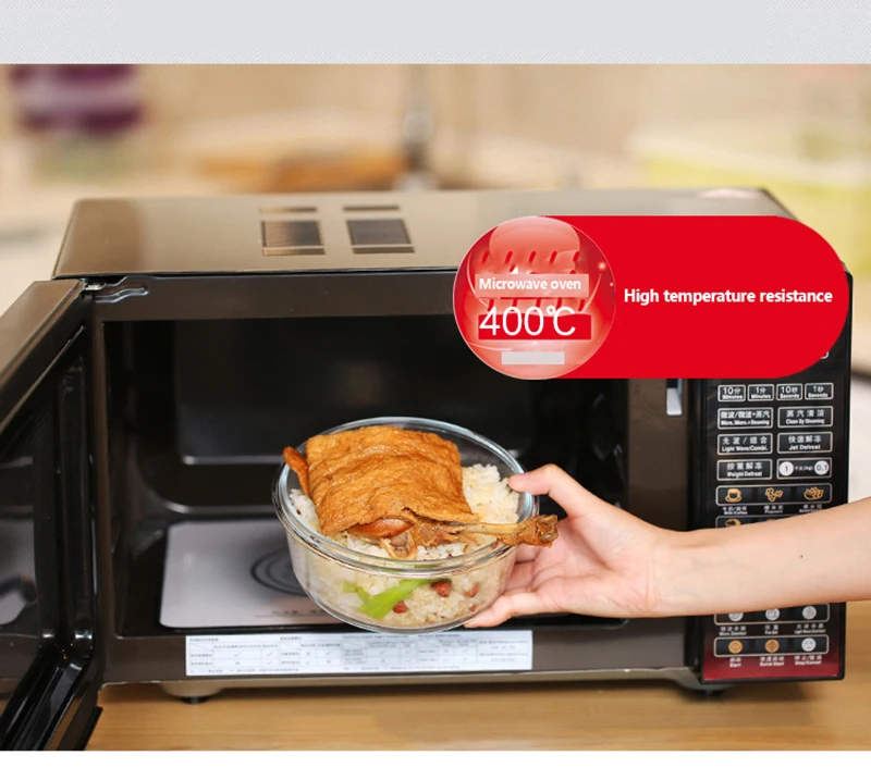 Контейнер из боросиликатного стекла для микроволновой печи прямоугольный