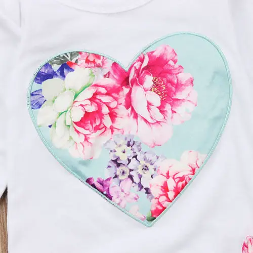 Комплекты одежды с цветочным рисунком для новорожденных девочек Комбинезон боди