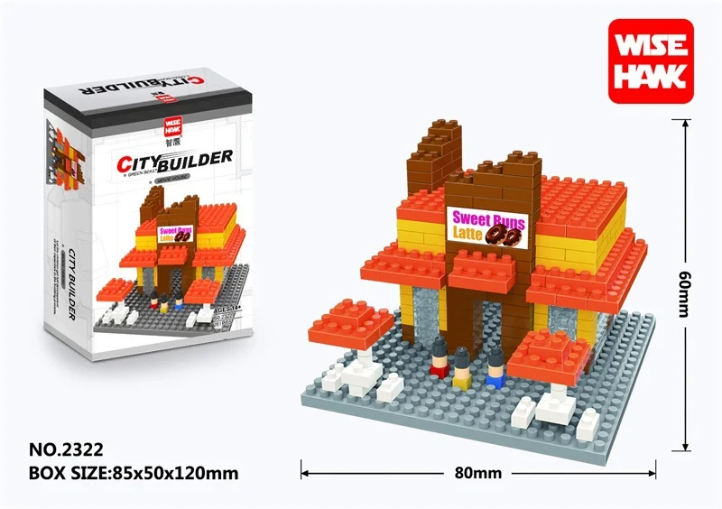 Оптовая Weagle Блоки Архитектура DIY Строительство Игрушки Азс Пластиковые Мини Дети