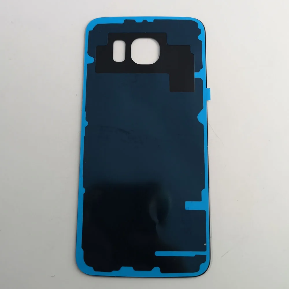 Для samsung Galaxy S6 G920F G920 SM-G920F G9200 задняя крышка батарейного отсека задняя стеклянная крышка Корпус Замена чехол+ наклейка