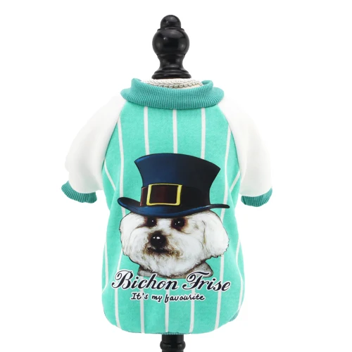 Green DRESSPET собака мода свитер рубашка Весна и осень Щенок Одежда для плюшевого медведя двухногая Одежда для собак украшенная хлопок - Цвет: Green