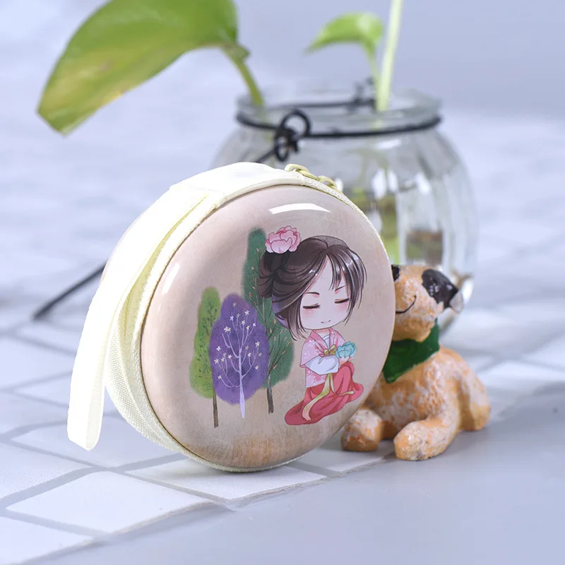 12 шт./лот мультяшная классическая круглая жестяная железная коробка для