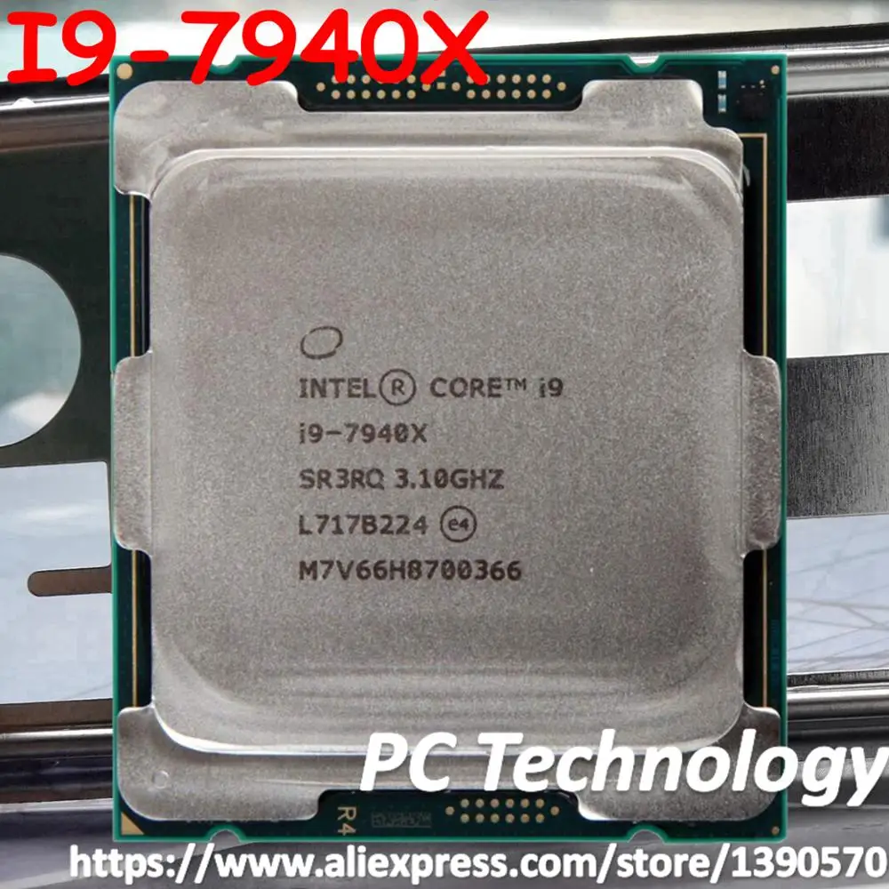 Оригинальный процессор Intel Core 3 10 SR3RQ 14 ядер 19 25 ГГц МБ нм LGA2066 I9 7940X бесплатная