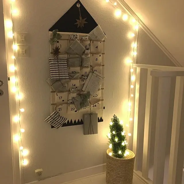 24 кармана календарь сумка для хранения Настенный буквенно цифровой холщовый