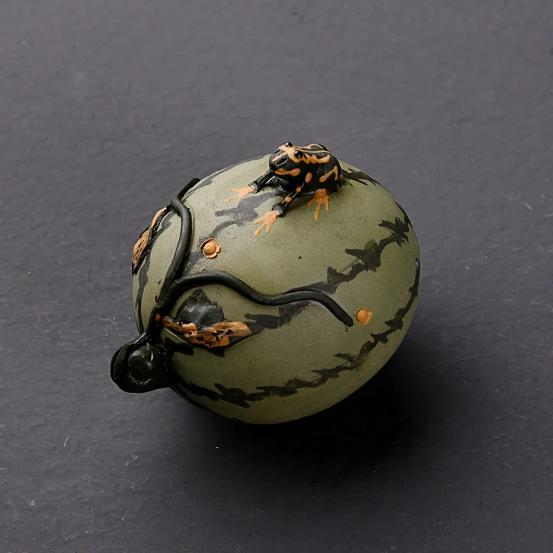Керамическая Исин арбуз тыква (можно распылить водой) статуэтка ремесла чайный