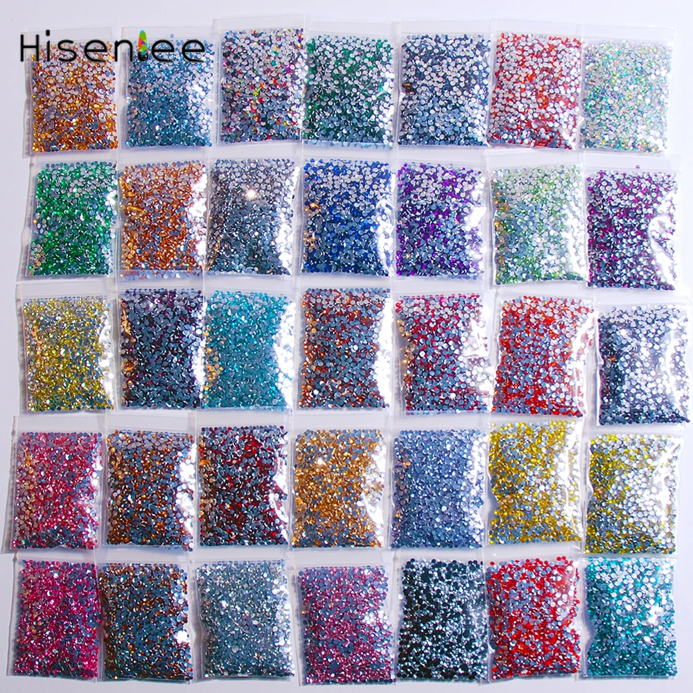 

Classic Fashion 1000CPS Hot Sale 2MM Resin Colorful Shiny Flat Round Style High Quality Rhinestone DIY Charm Nail Art Decoration