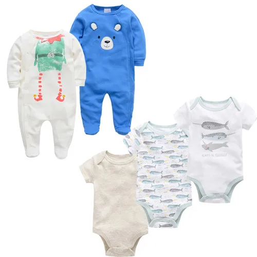 88402290 Kavkas/комплект детской одежды 5 шт./компл. мультфильм печати сезон: весна–лето bebes кукла трансфер до комбинезоны, комбинезон для новорожденных, для девочек Одежда для младенцев Костюмы - Цвет: 88402290
