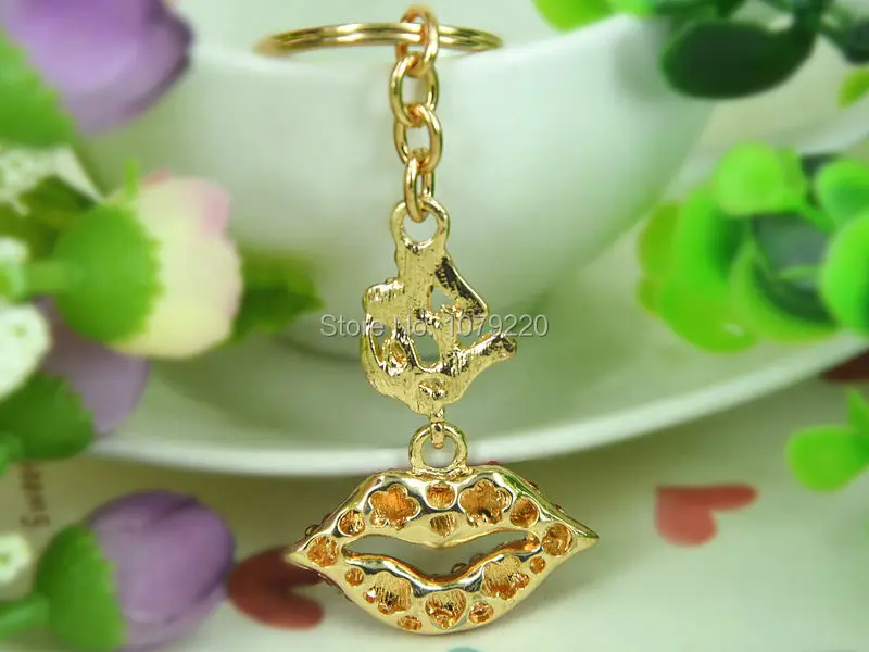 T сексуальный красный брелок для губ модная красота подвеска со стразами