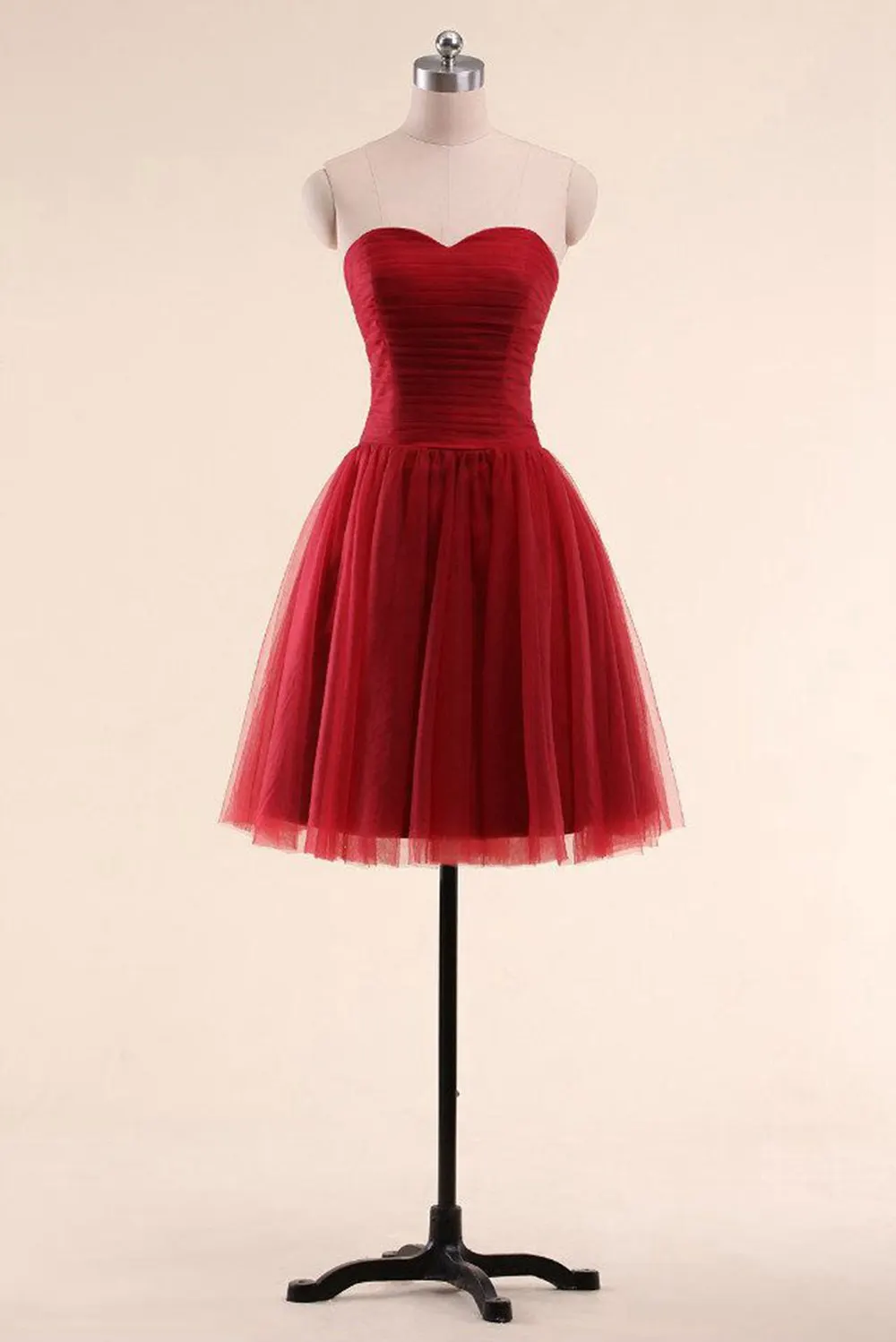 Женское Винный Цвет Сердце коктейльное платье с открытой спиной на шнуровке