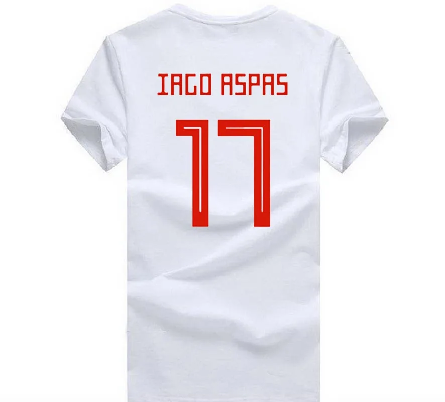 2018 модные Яго ASPAS 17 2 футболка футболист топы футболки мужские 100% хлопок Круглая
