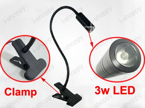 Светодиодная настольная лампа для чтения с клипсой на зажиме офисный и учебный