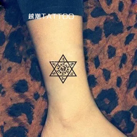 4pattern 8pcs feather ankle tattoo fox arm abdomen Temporary Tattoo star Barcode tatoo sticker tatuajes metalicos DIY makeup | Красота и